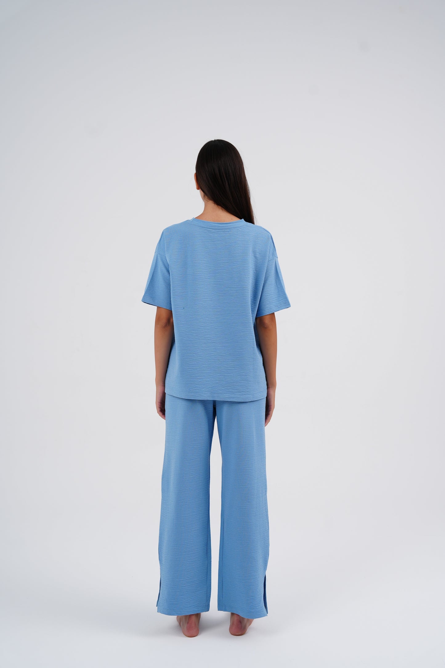Blue Smiley Pj Set