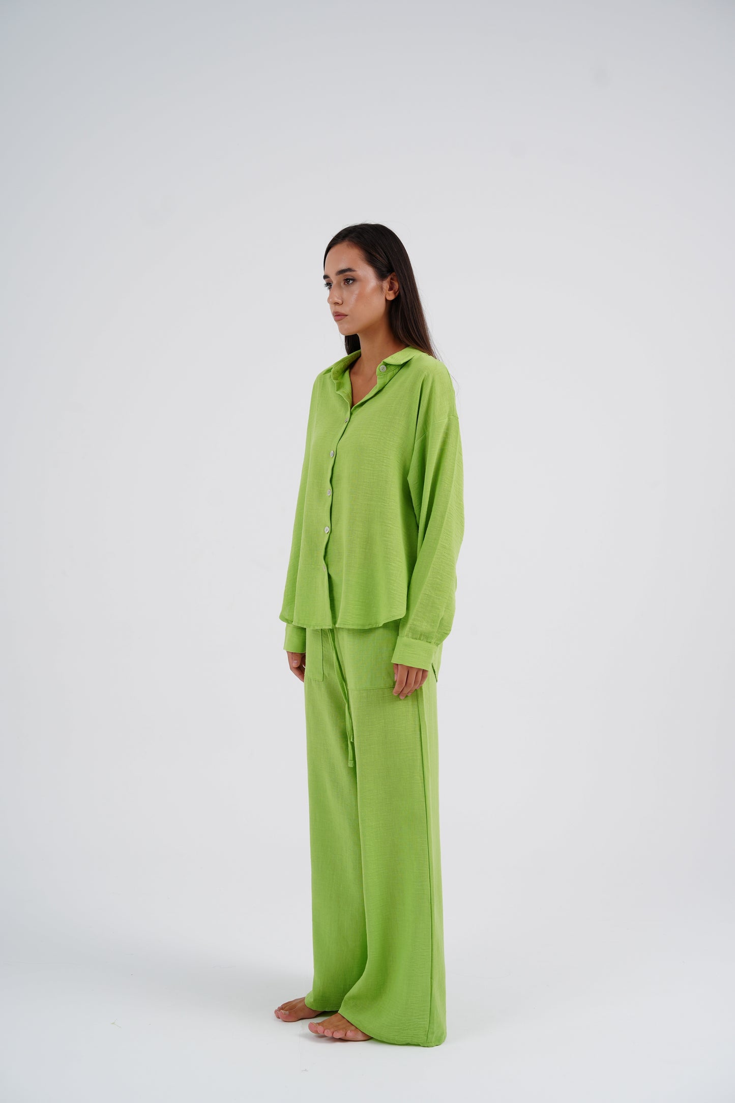 Bloom Green Linen Set