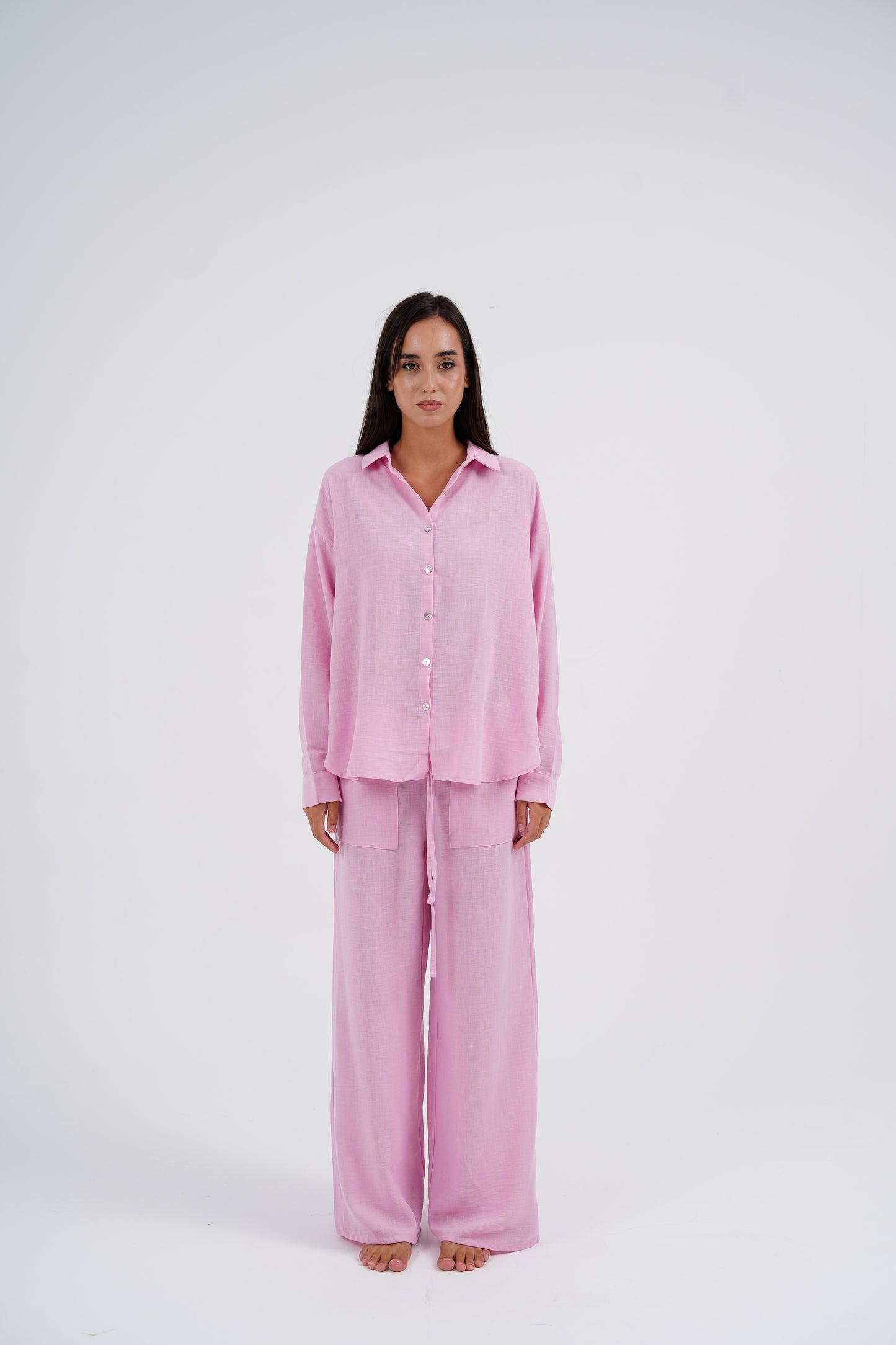 Bloom Pink Linen Set