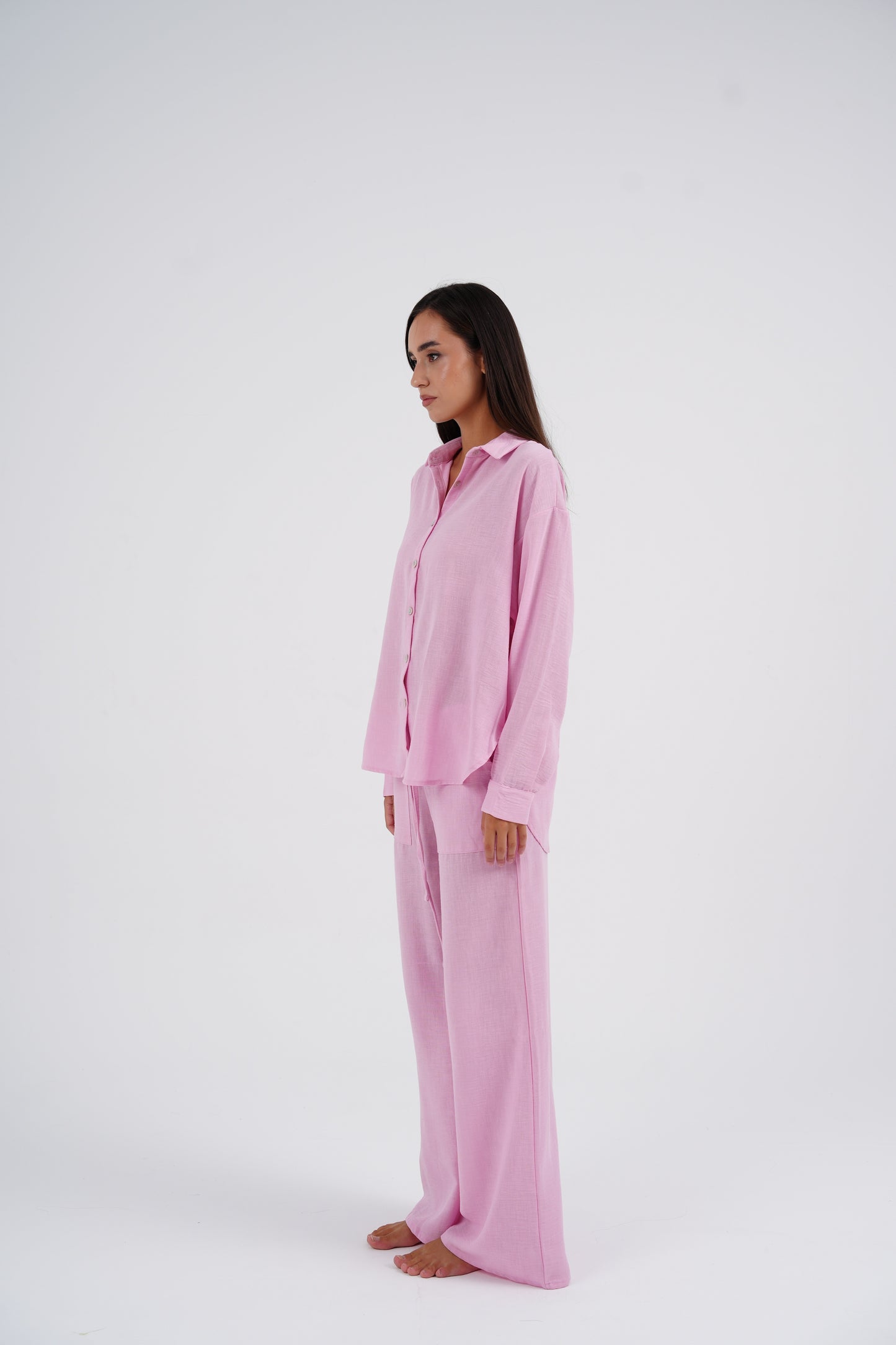 Bloom Pink Linen Set