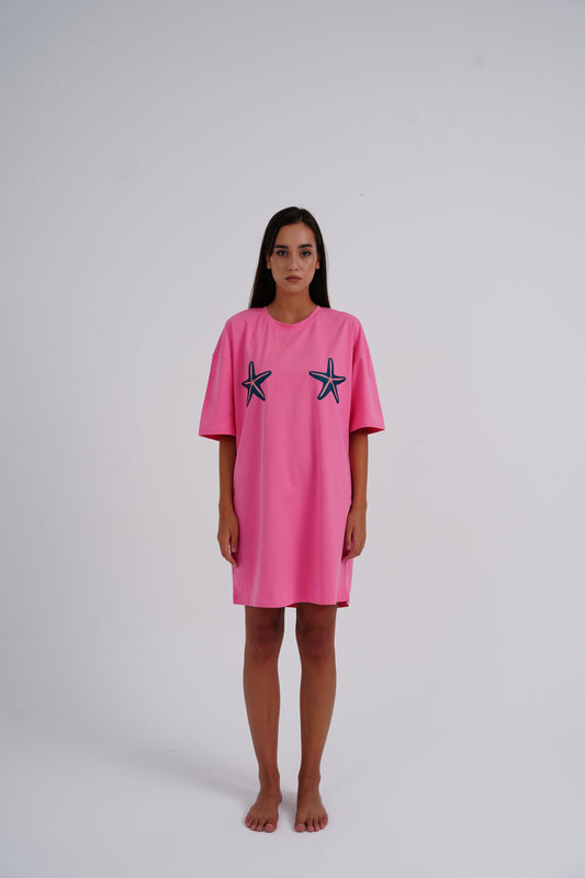 Pink Star Sleeping Shirt