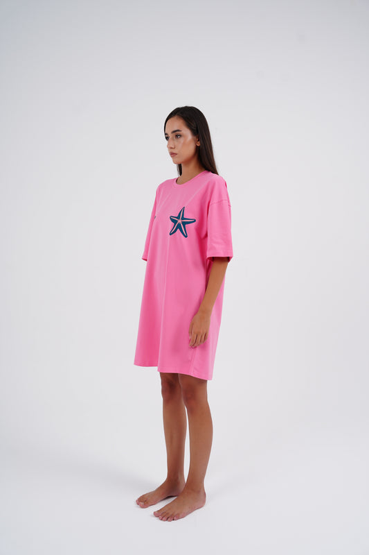 Pink Star Sleeping Shirt