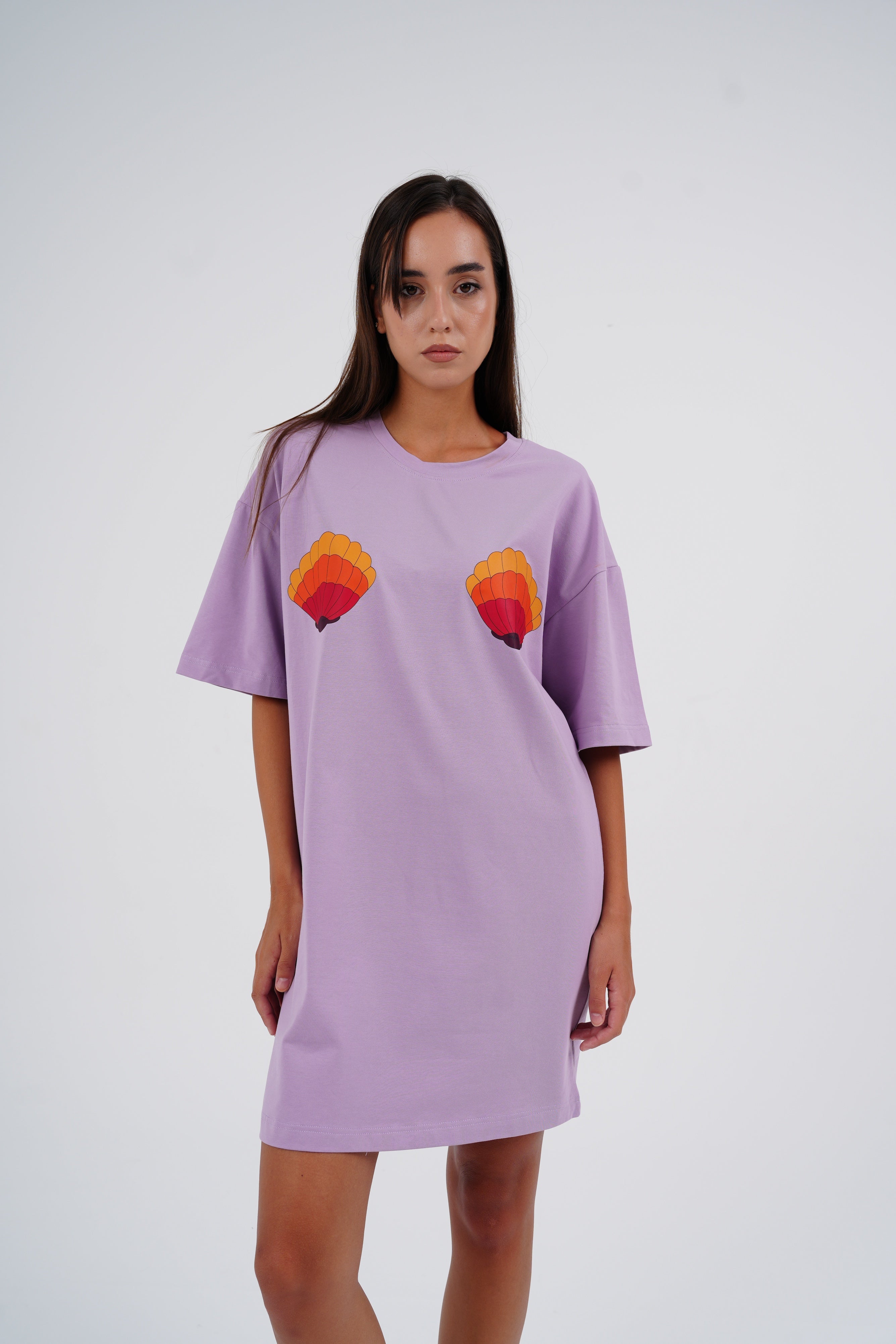 Lilac Shell Sleeping Shirt