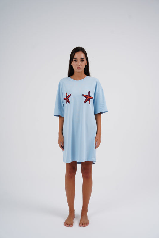 Blue Star Sleeping Shirt