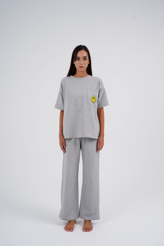 Grey Smiley Pj