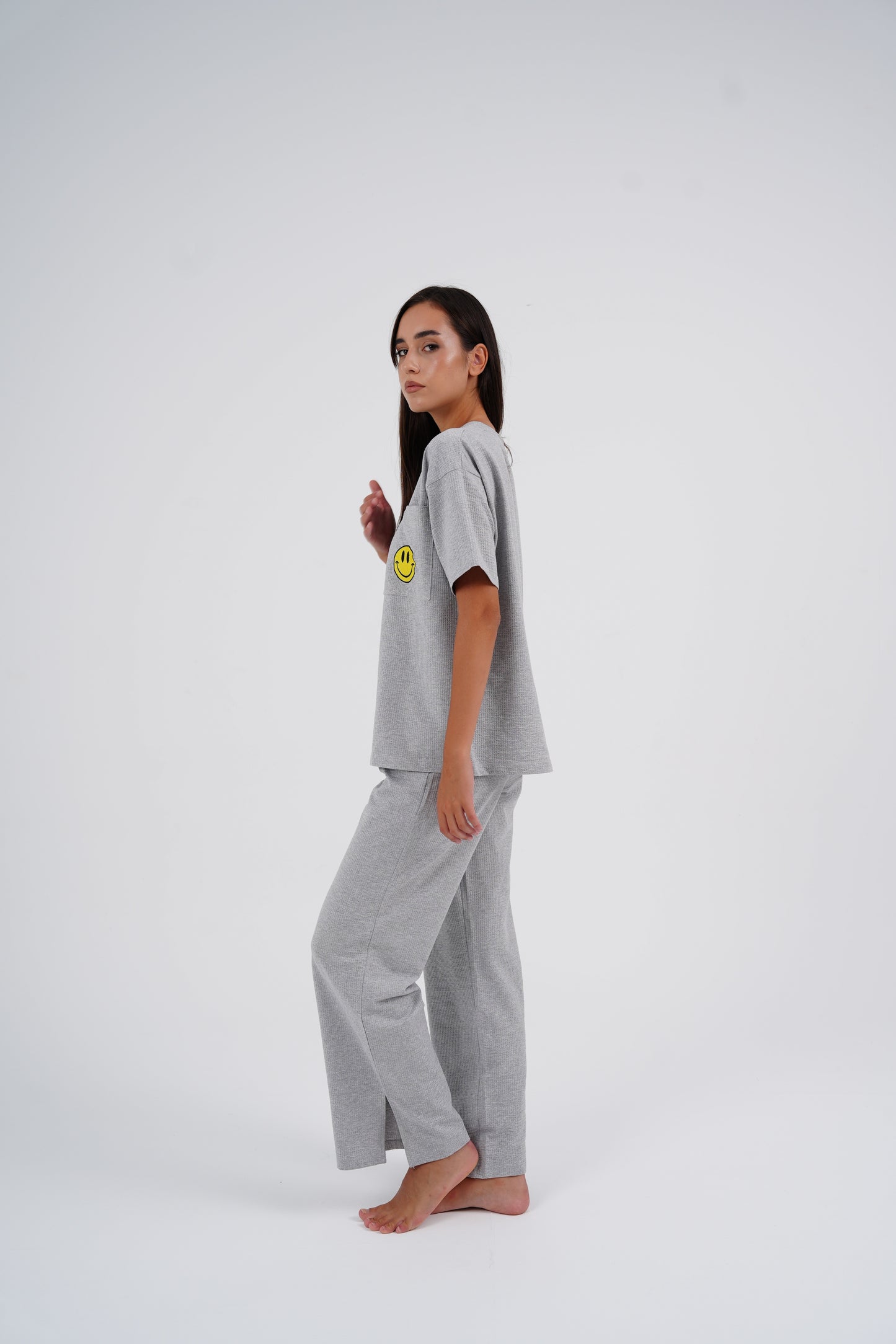 Grey Smiley Pj