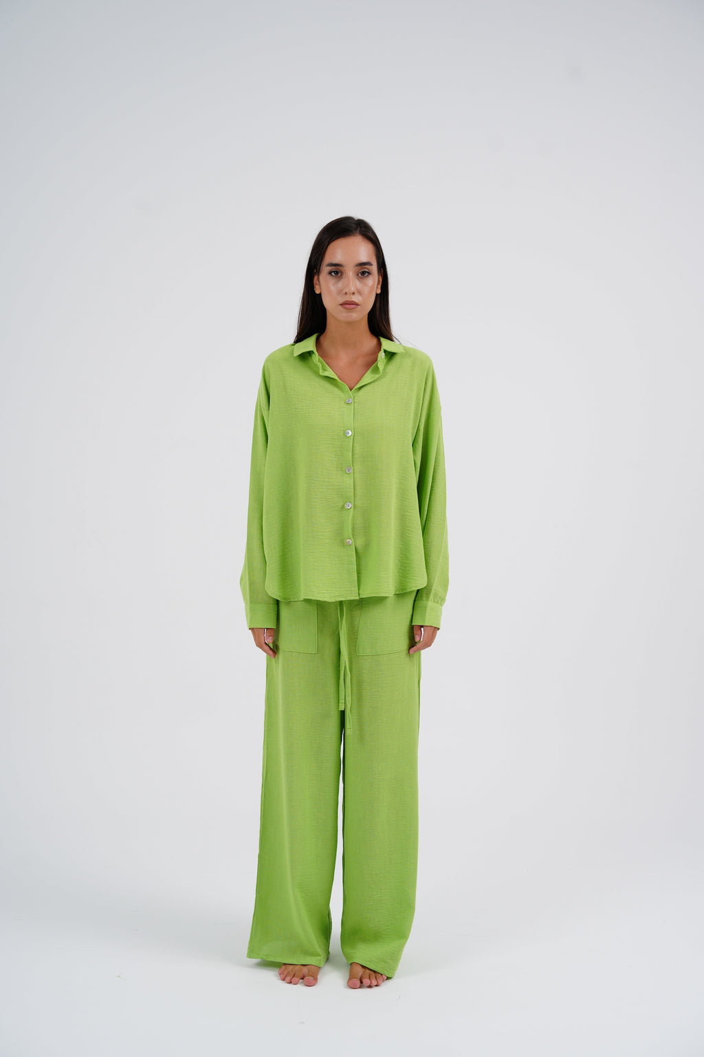 Bloom Green Linen Set