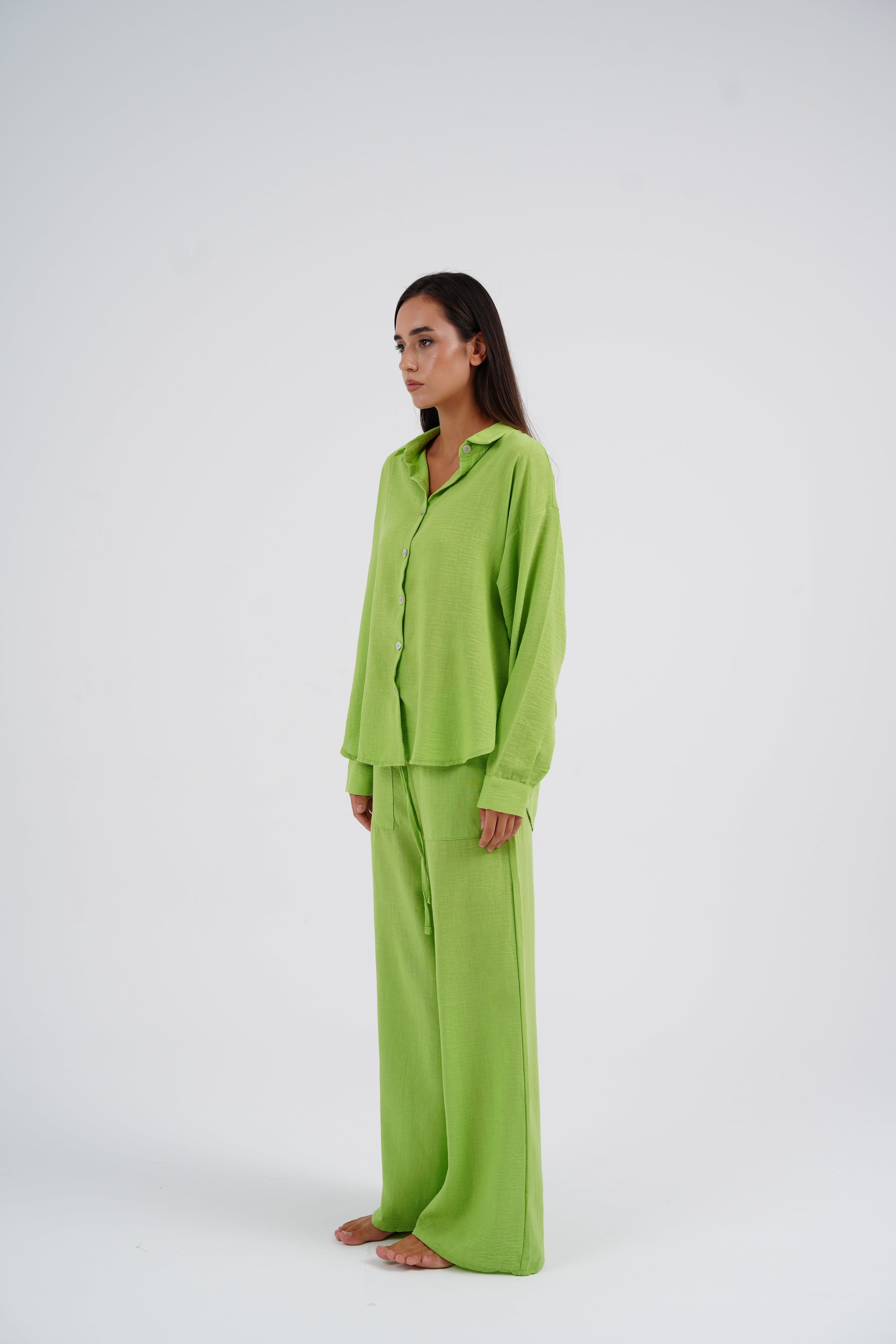 Bloom Green Linen Set
