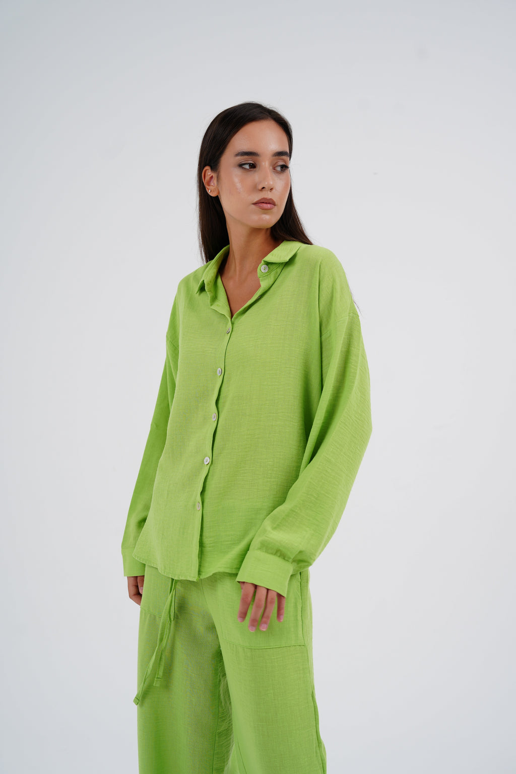 Bloom Green Linen Set