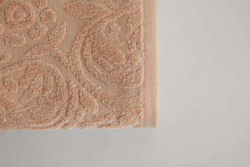 Dusty Pink Jacquard Velvet Towel